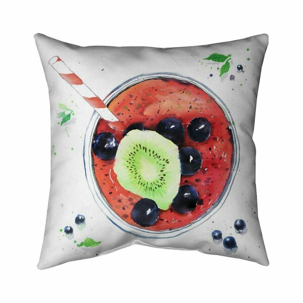 Begin Home Decor 26 x 26 in. Berry Smoothies-Double Sided Print Indoor Pillow 5541-2626-GA108